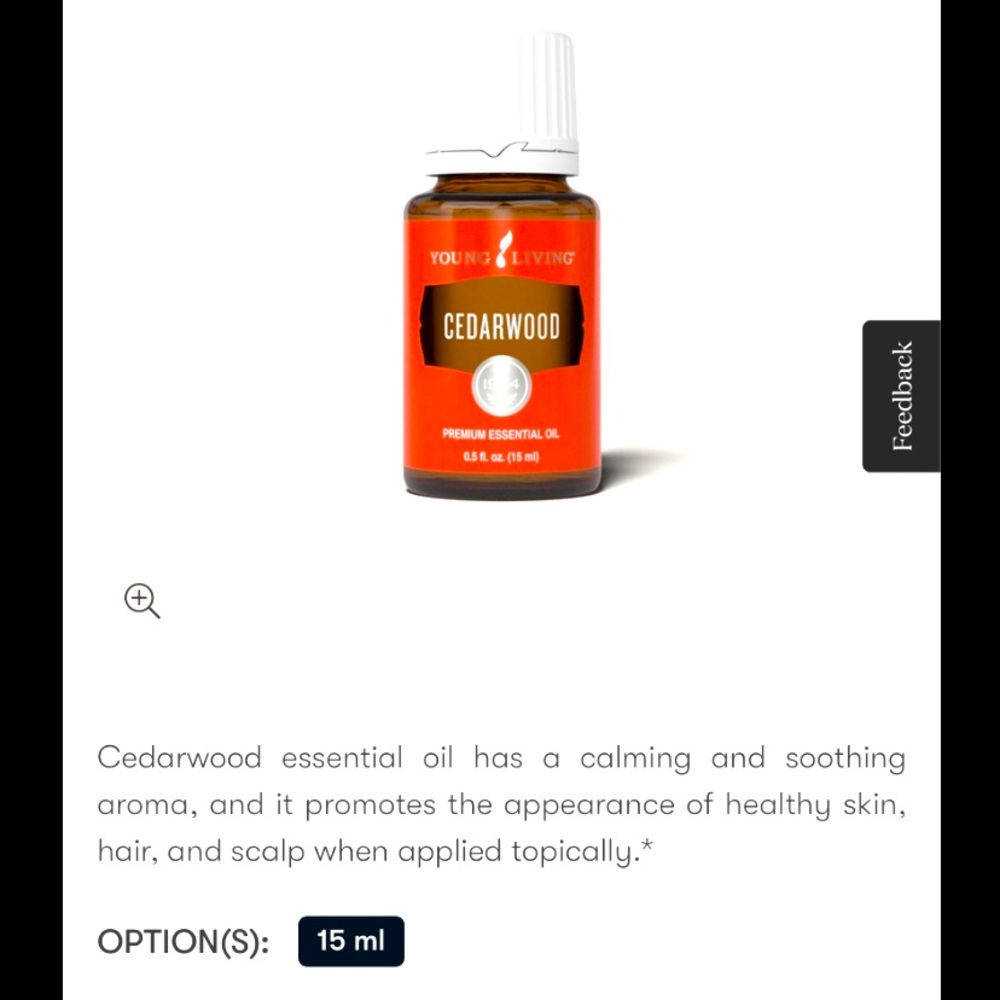 Young living Cedarwood essential oil